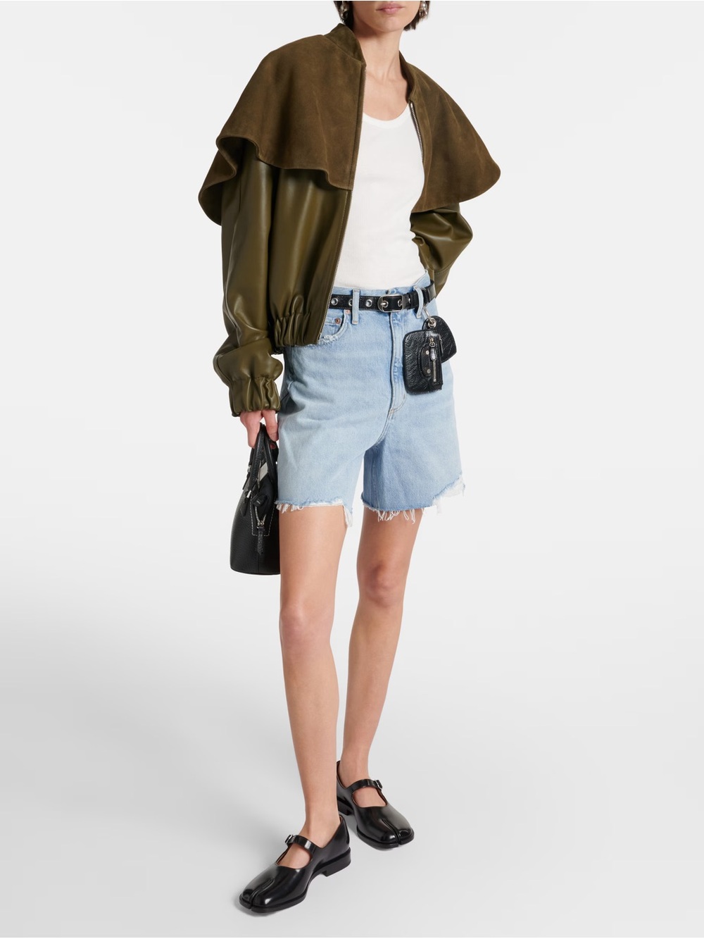 Agolde Stella High-Rise Denim Shorts